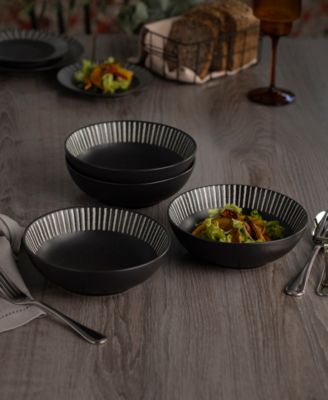 Set of 4 Colorwave Stripe Cereal Bowls