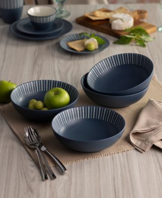 Colorwave Stripe Cereal Bowls, Set of 4