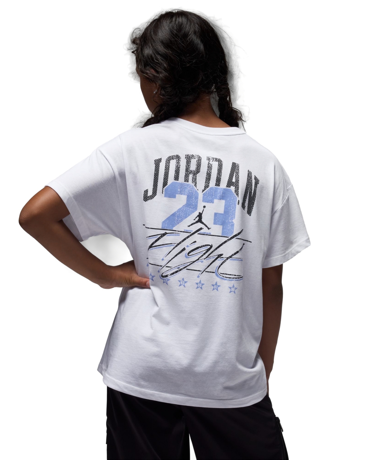 Jordan Big Girls Distressed Collegiate T-Shirt