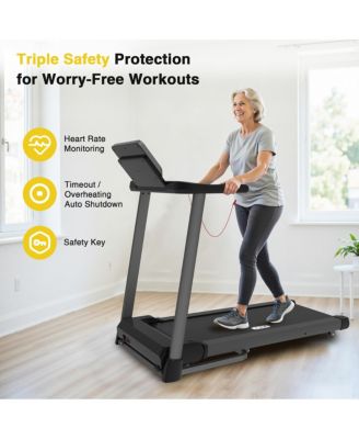Folding Treadmill for Home with Incline, 350 lbs Capacity, Running Machine with Bluetooth Speaker