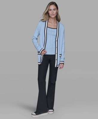 Women's V-Neck Contrast Cardigan