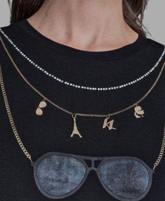 Women's Sunglasses Printed Pull-On T-Shirt