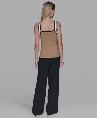 Women's Contrast Sleeveless Tank Top