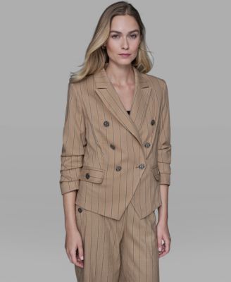 KARL LAGERFELD PARIS - Women's Striped Collar Blazer