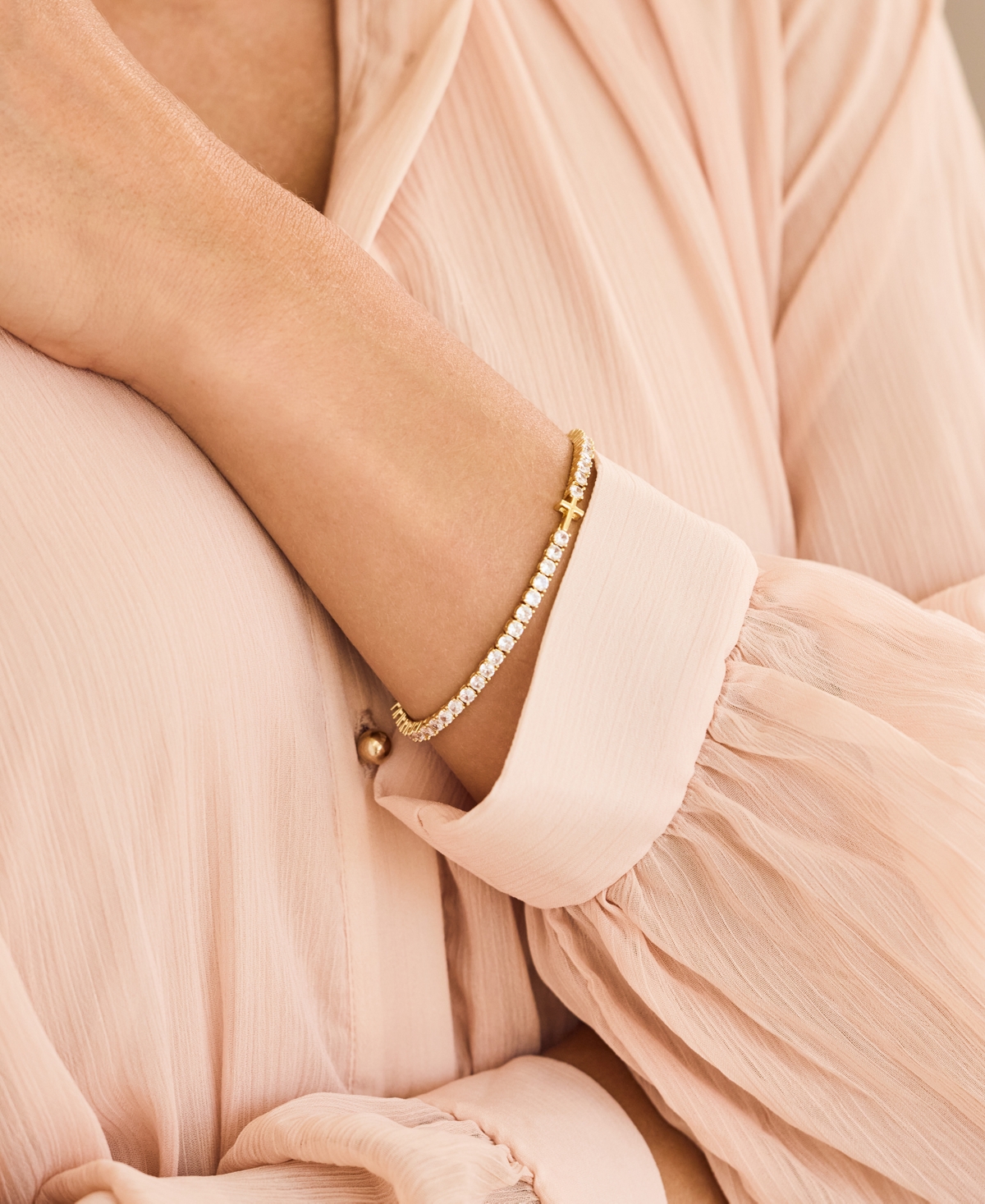 brook & york Coco Cross Tennis Bracelet