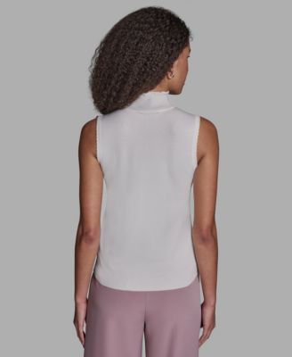 Women's Mock Neck Sleeveless Tank Top