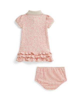 Baby Girls' Short-Sleeve Polo Dress and Bloomer, 2-Piece Set
