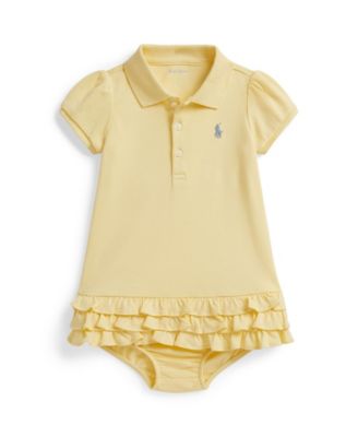 Baby Girls' Ruffled Polo Dress and Bloomer, 2-Piece Set