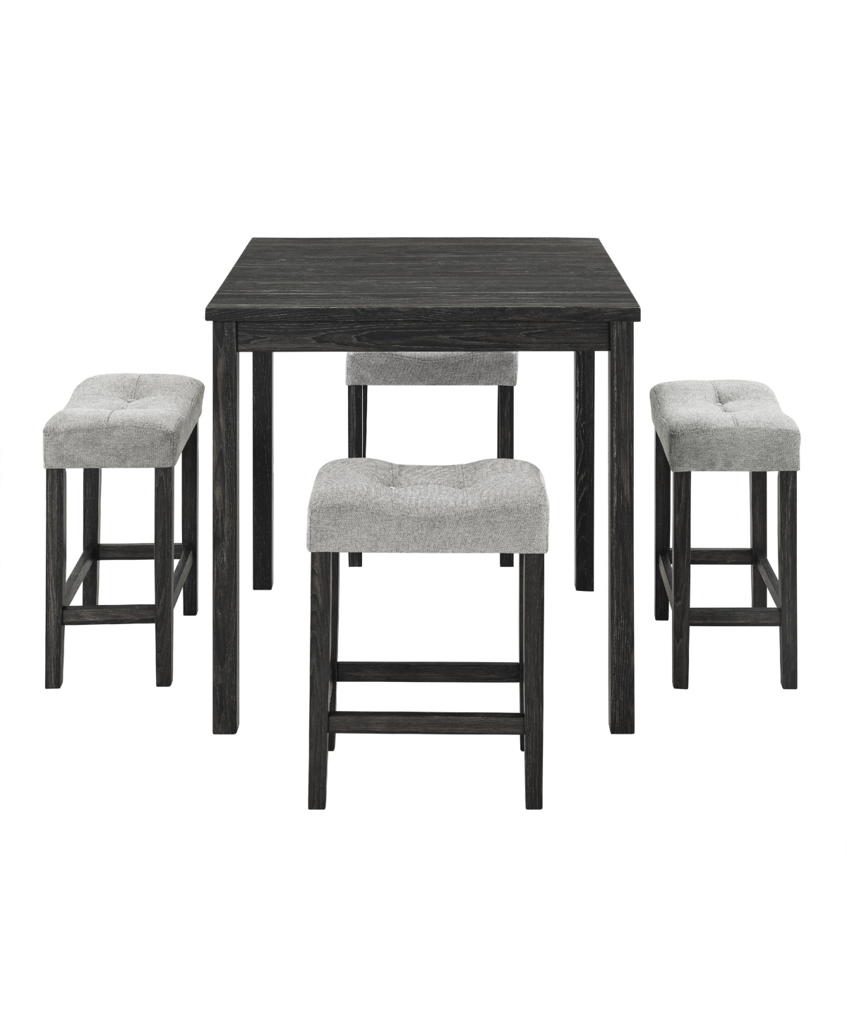 sumyeg Industrial 5-Piece Dining Set with Bar Table and Chairs