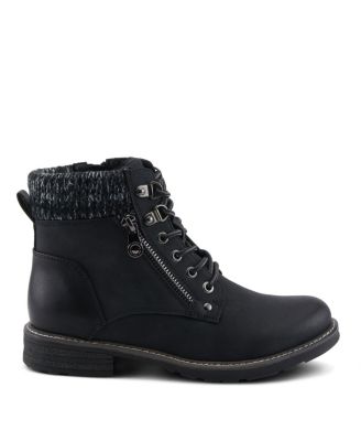 Women s Jadelyn Hiker-Inspired Lace-Up Boots with Sweater Collar and Zipper
