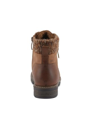 Women s Jadelyn Hiker-Inspired Lace-Up Boots with Sweater Collar and Zipper