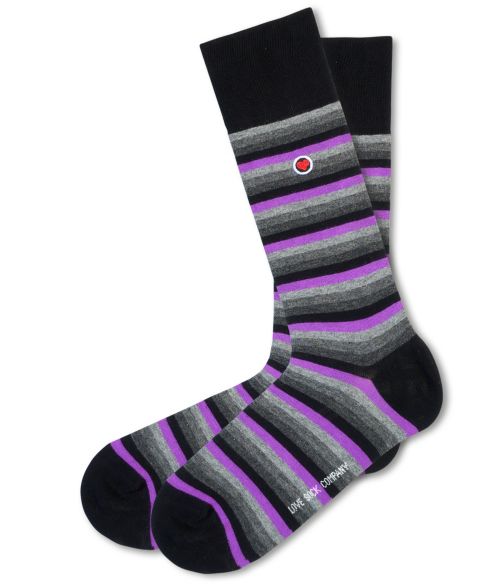 Носки Love-Stripes для мужчин — Love Sock Company, цвет: Фиолетовый