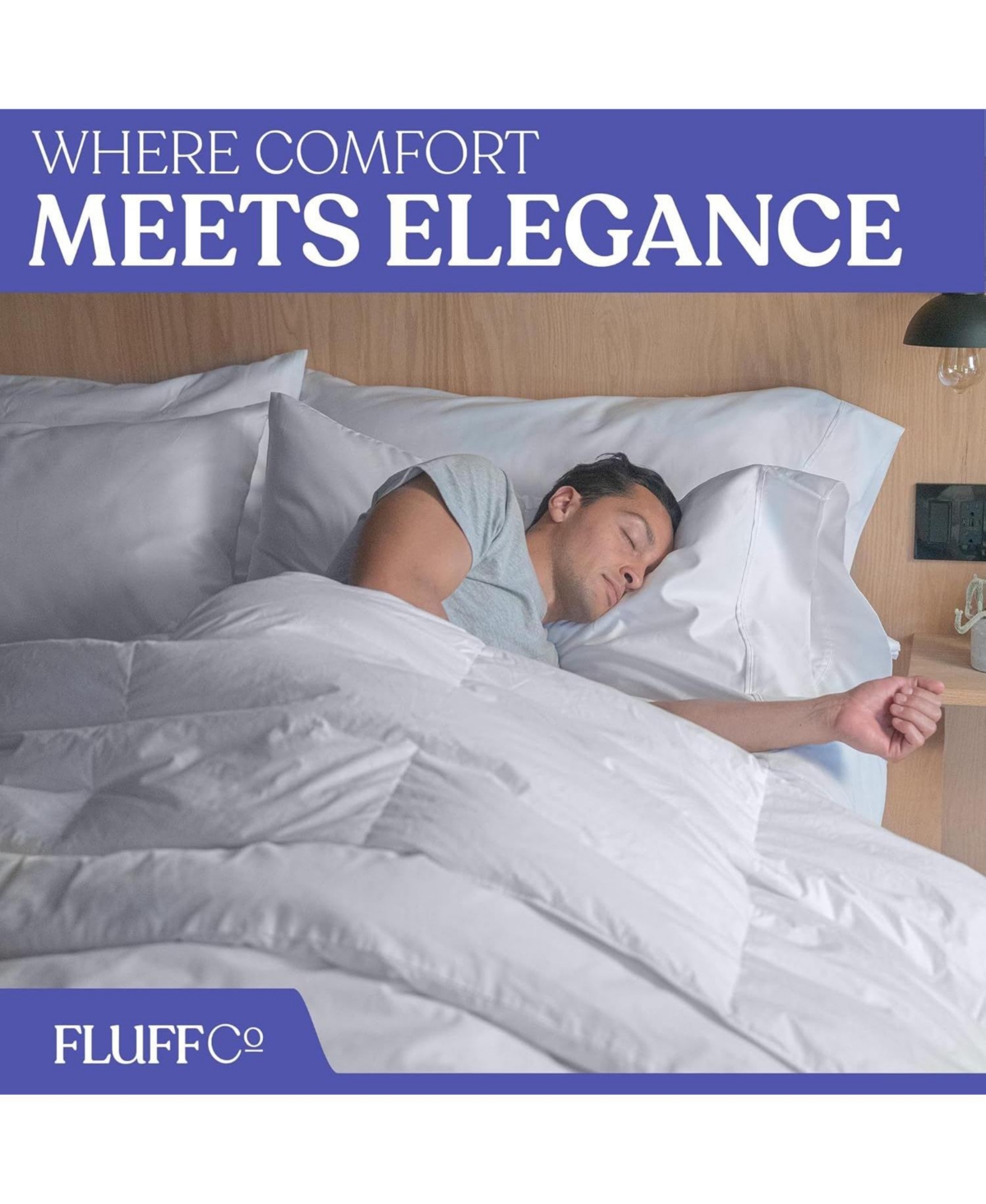 FluffCo Down Blended Comforter - King