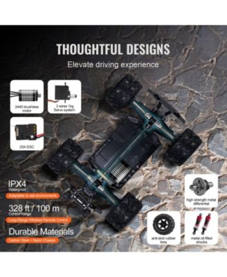 RC Car 1:18, 4WD Off-Road Truck 45 km/h with 45° Wheelie & Adjustable Speed, High-Speed Racing Toy for Kids 8+, IPX4