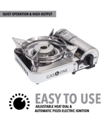 Emergency Gear Camping Mini Butane Portable Gas Stove with Carrying Case with 4 Fuels