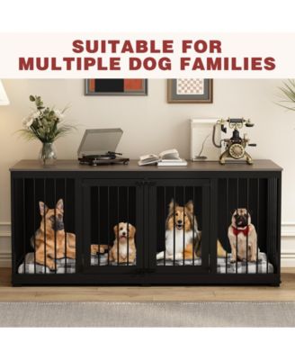 Dog Crate Furniture with Trays and Divider for Large Medium Dog