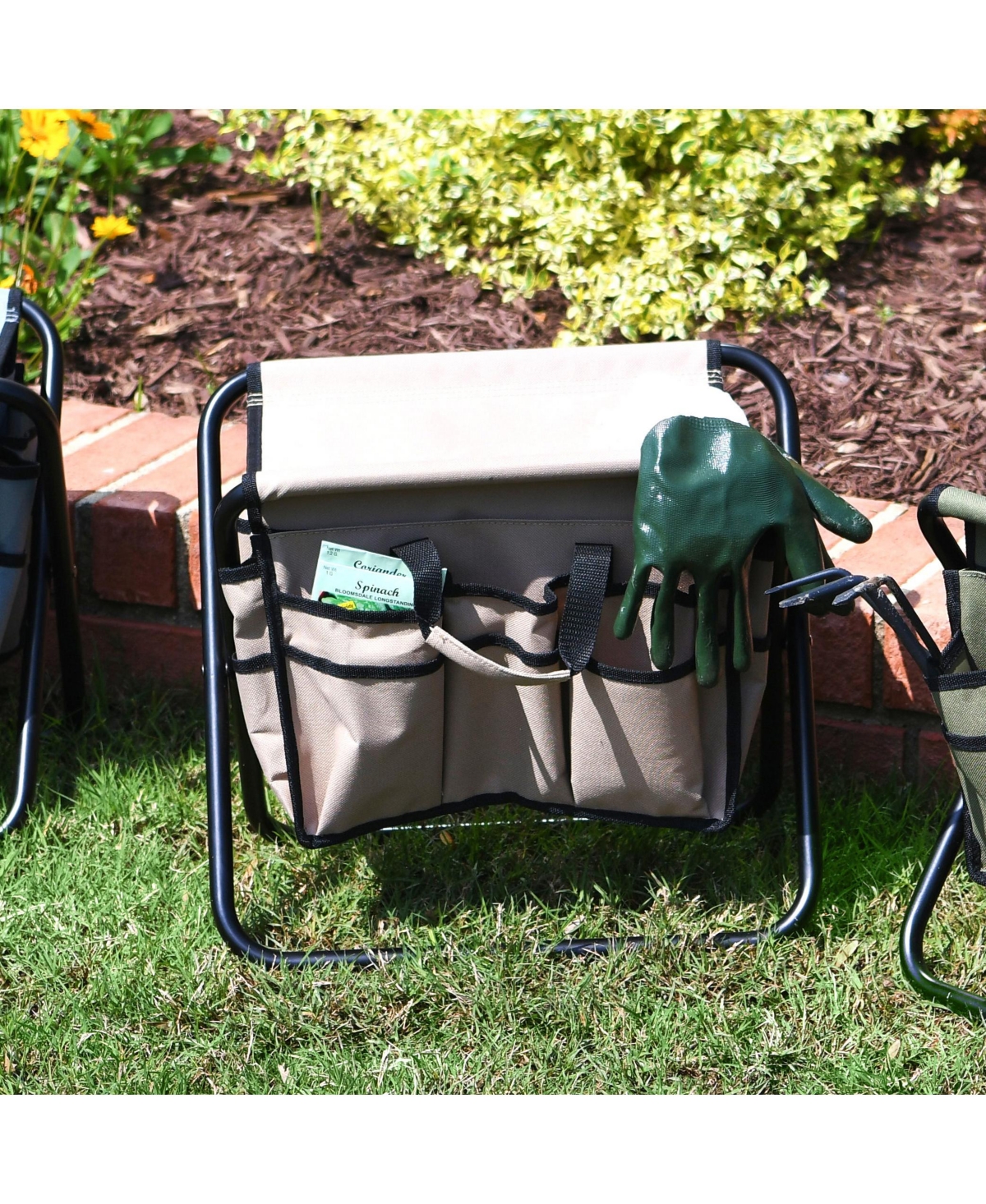 Household Essentials Collapsible Utility Stool, Tan