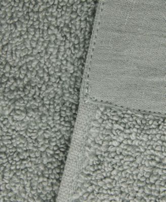 Cotton and Linen-Texture Border 6 Pack Hand Towel Set