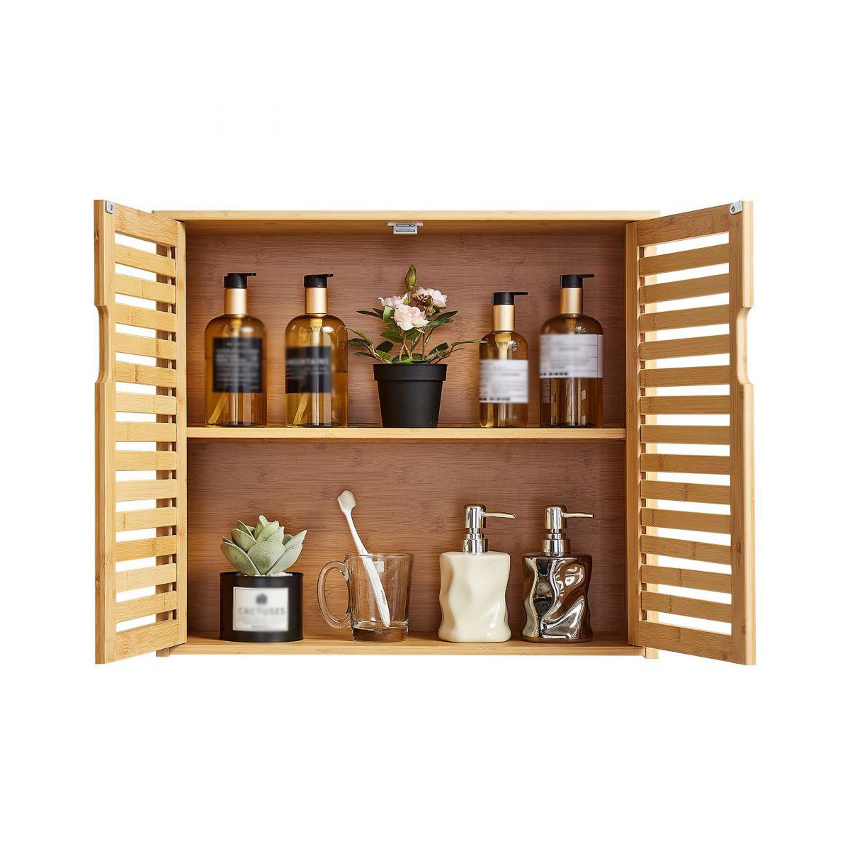 Slickblue Bathroom Wall Cabinet with Doors and Adjustable Shelves