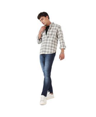 Men's Multicolour Checkered Regular Fit Casual Shirt