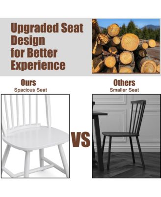 Set of 4 Vintage Windsor Dining Side Chair Wood Spindleback Kitchen Room