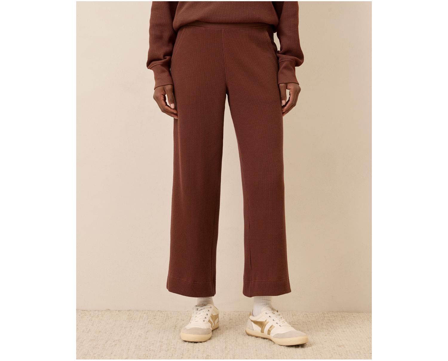 Women's Thermal Waffle Wide Leg Pant