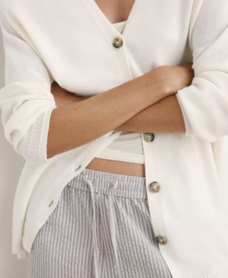 Women's Buttoned Wool Cardigan