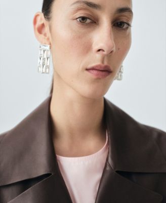 Women's Leather Belt Trench Coat