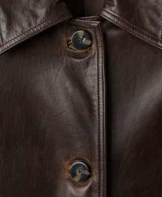 Women's Leather Full-Length Coat