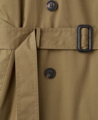 Women's Corduroy Collar Double-Breasted Trench Coat