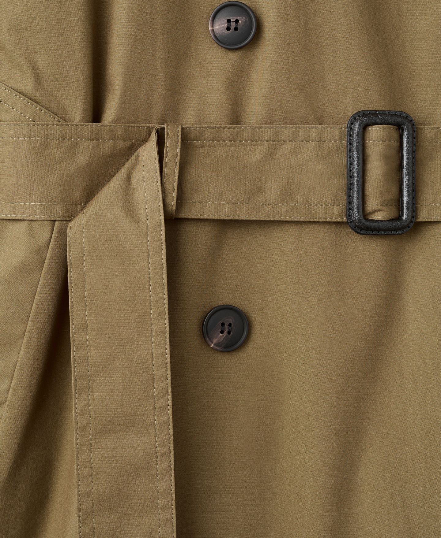 Женское пальто MANGO Corduroy Collar Double-Breasted Trench, цвет: Хаки — фото 2