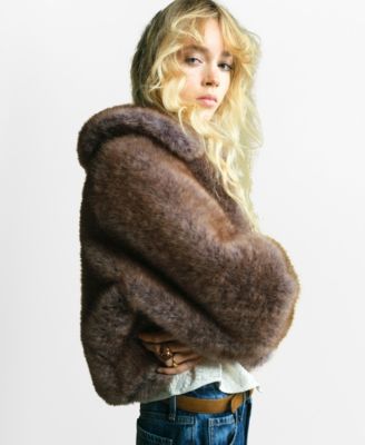 Women's Fur-Effect Cropped Jacket