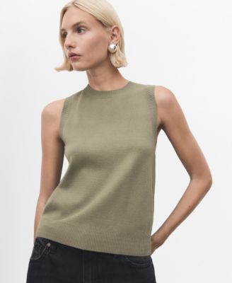 MANGO - Women's Knit Strap Top
