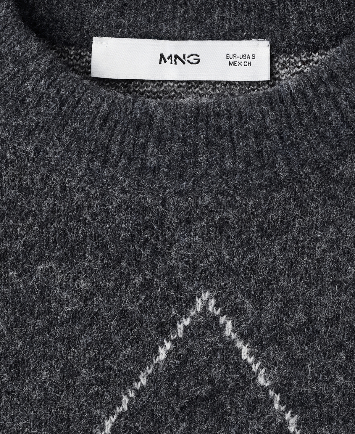 Mango Women's Diamond-Patterned Knitted Sweater