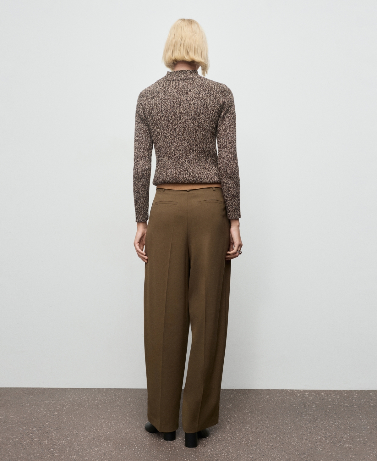 Mango Women's Speckled Perkins-Neck Sweater