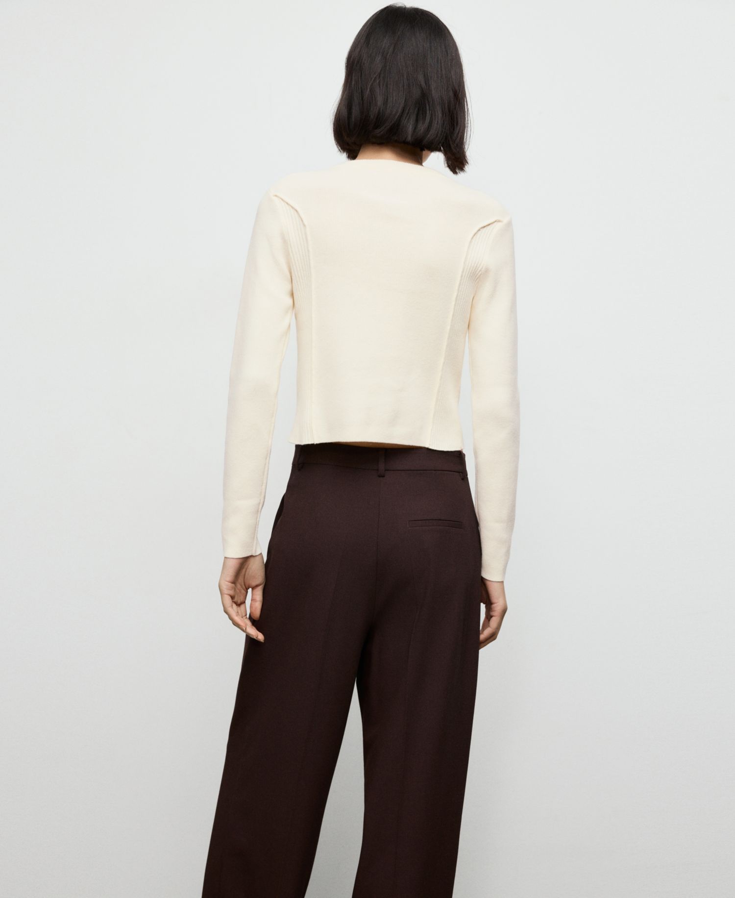 Women's Ribbed Knitted Cardigan Sweater