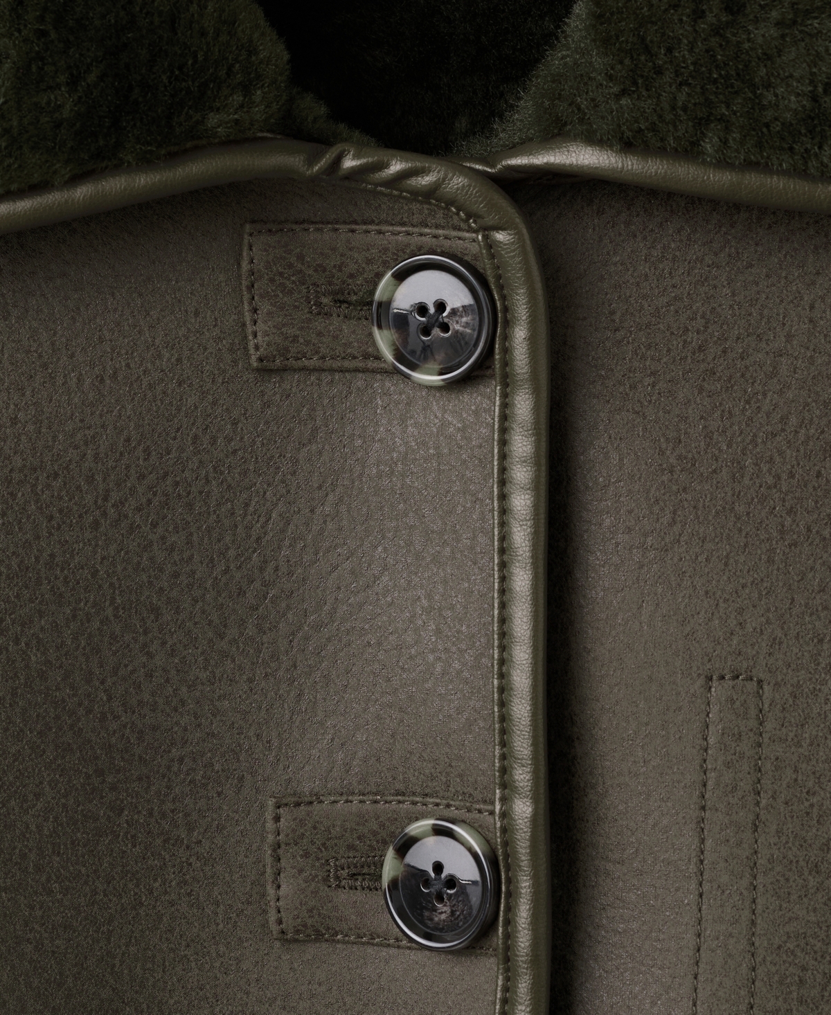 Mango Women's Faux-shearling Leather-effect Coat In Brown