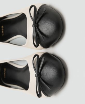 Women's Bow Leather Ballet Flats
