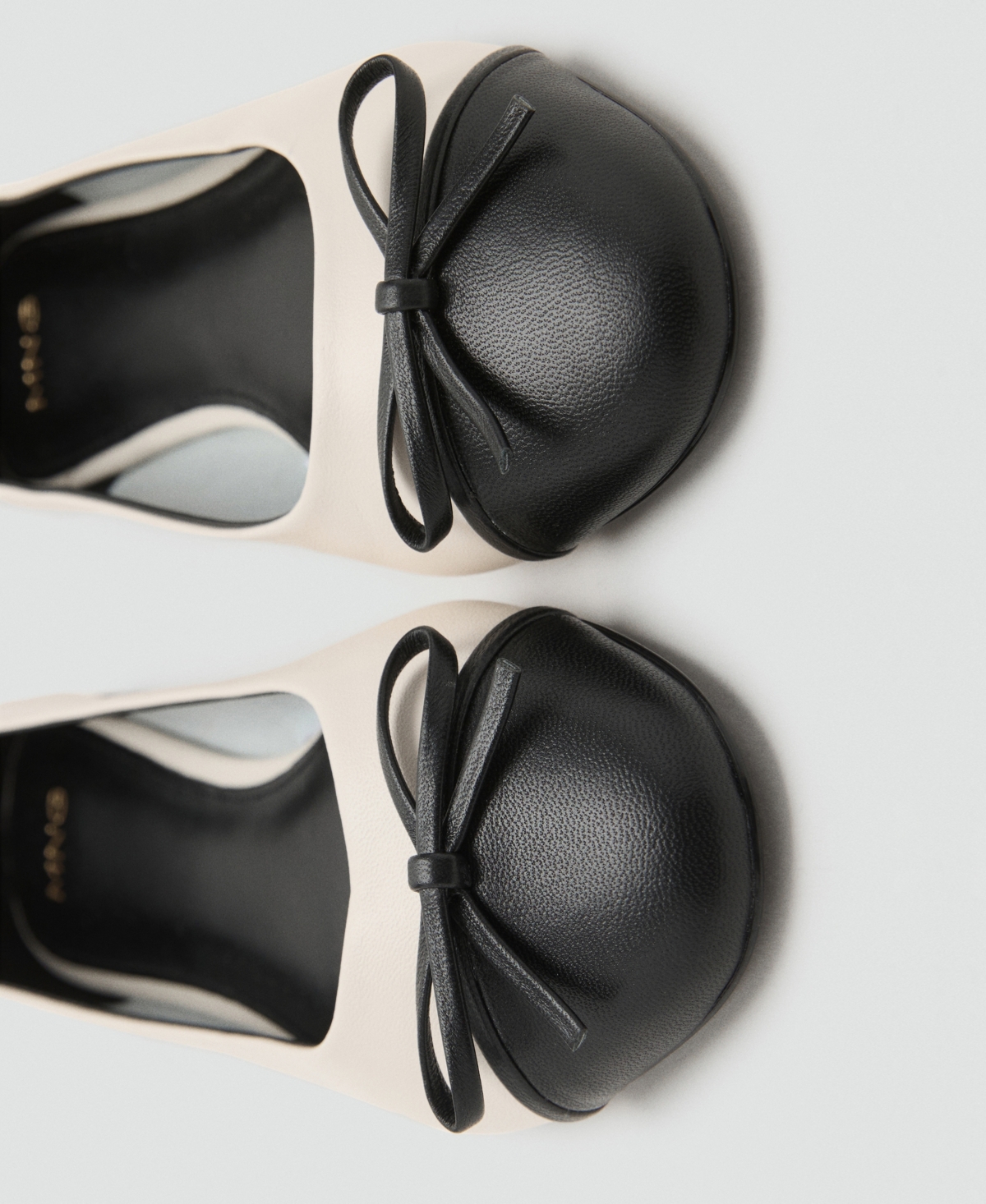 Mango Women's Bow Leather Ballet Flats