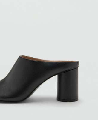 Women's Leather Heeled Clogs