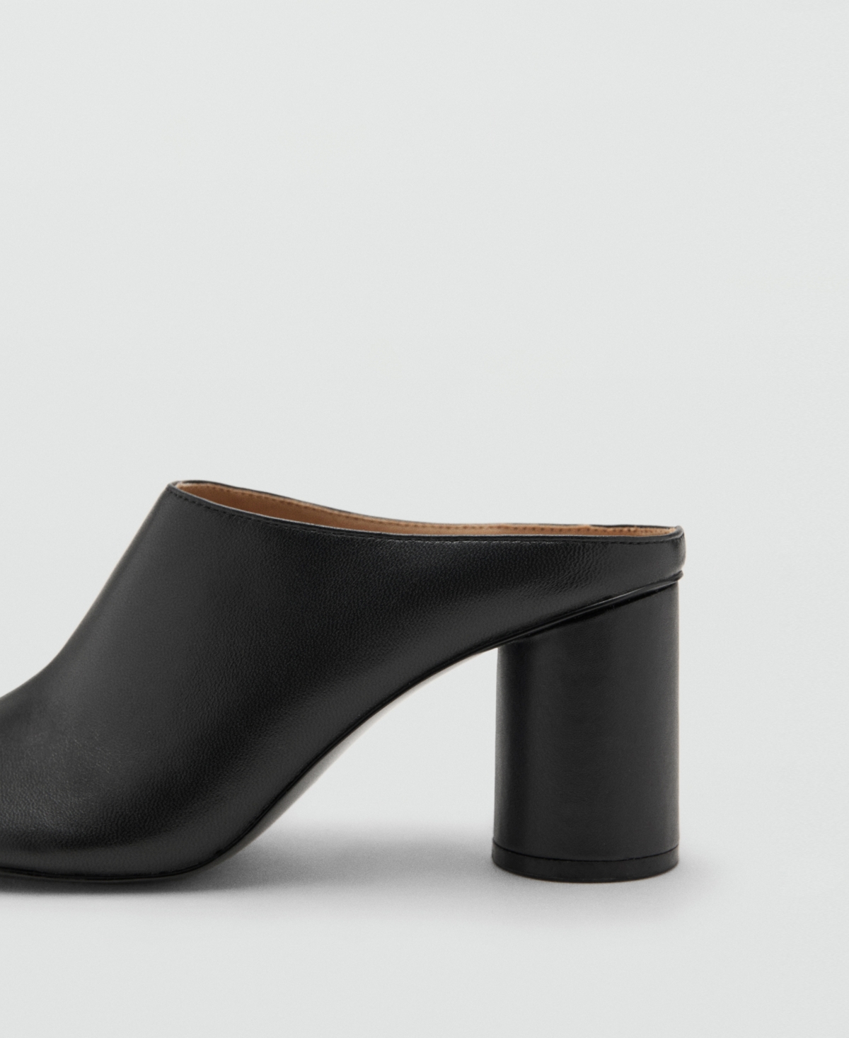 Mango Women's Leather Heeled Clogs