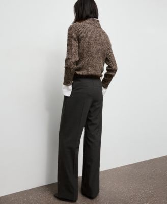 Women's Check Pleated Pants