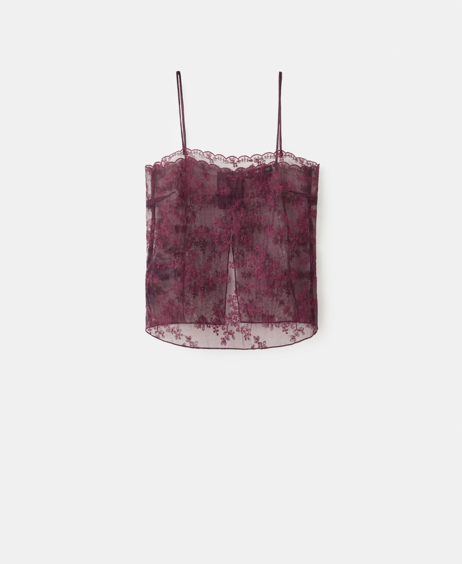 Women's Embroidered Sheer Top