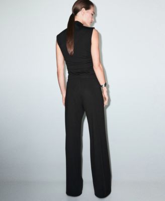 Women's Elastic Waist Straight-Fit Pants