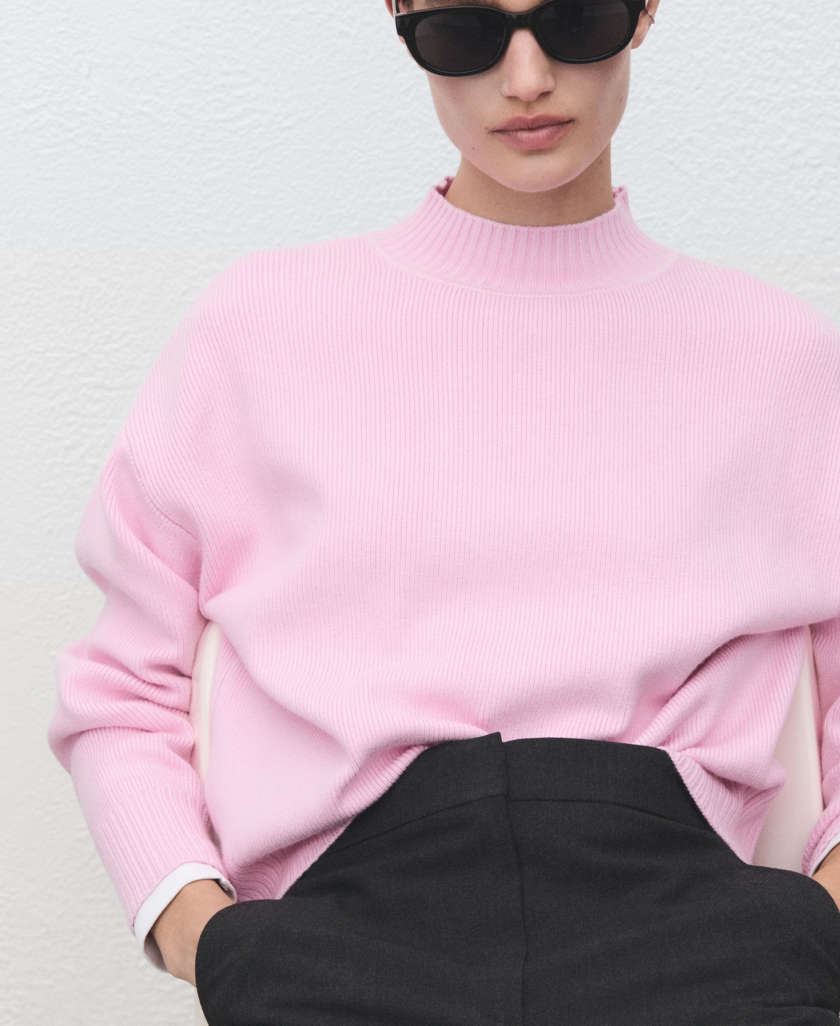 Mango Women's High Collar Sweater