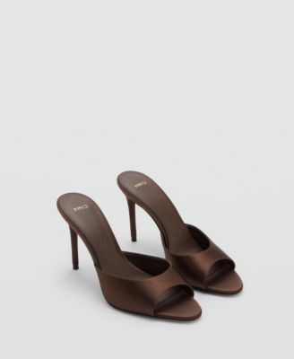 MANGO - Women's Satin High-Heeled Sandals