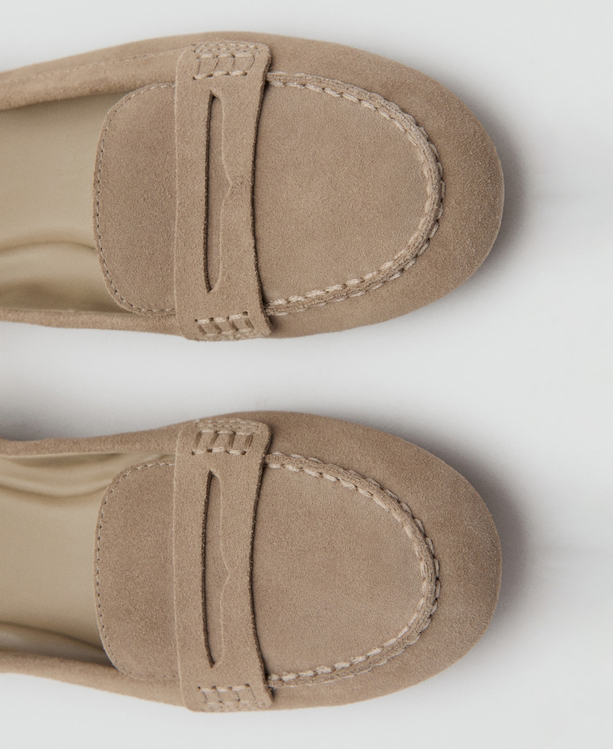 Mango Women's Suede Penny Loafers