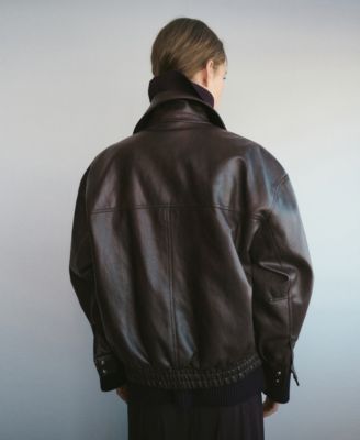 Women's Oversized Leather-Effect Jacket
