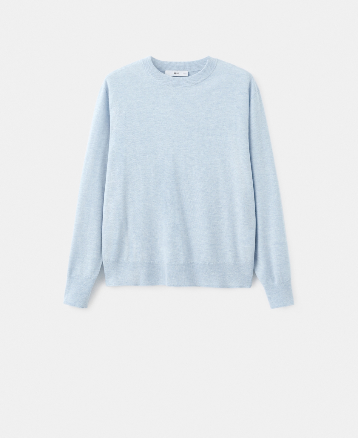 Mango Women's Fine-knit Crew-neck Sweater In Blue