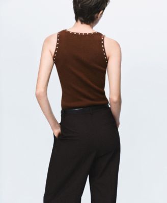 Women's Knitted Studs Top